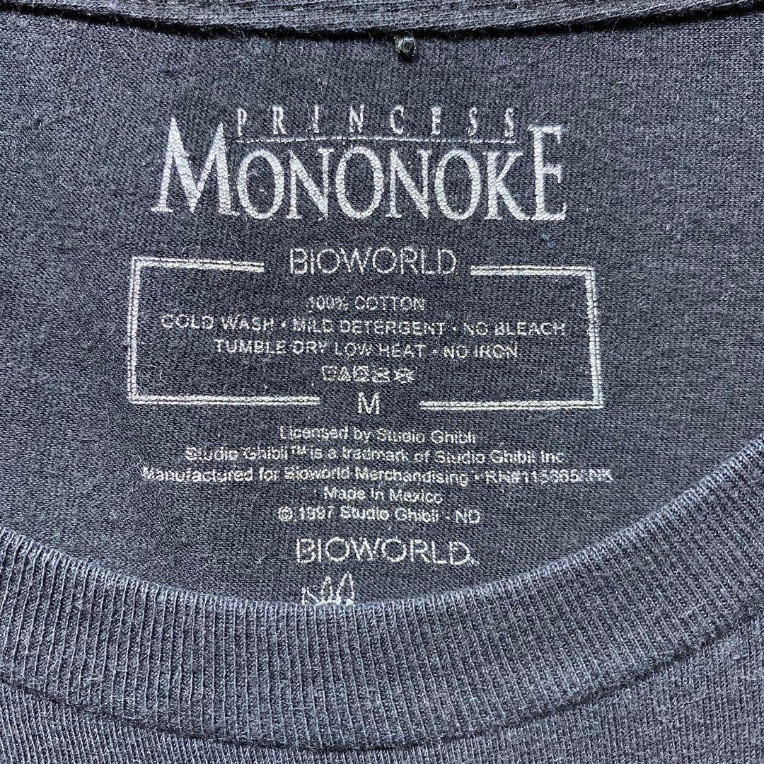 もののけ姫 ジブリ　映画　ハウル　Tシャツ ブラック　リペア有り