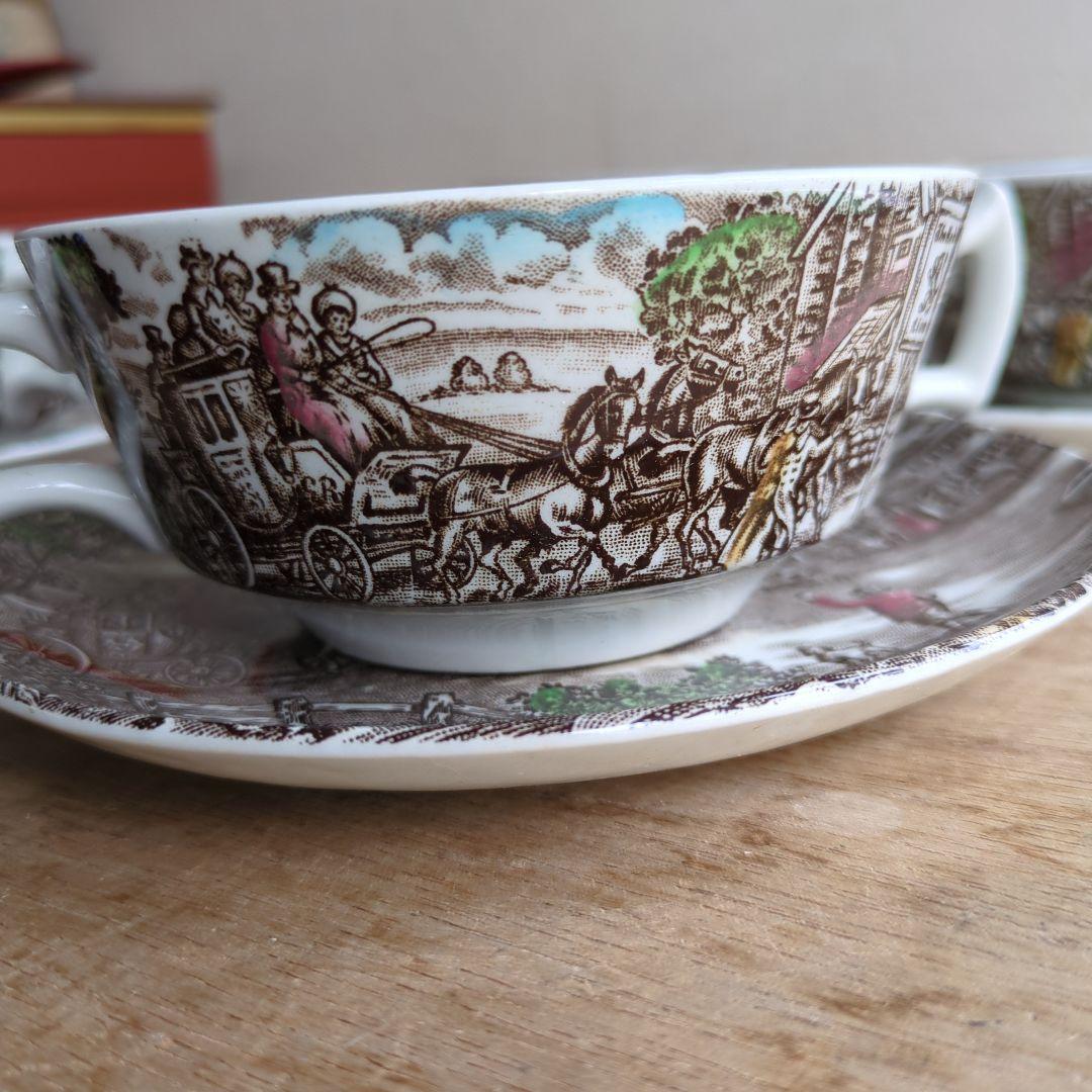 ヴィンテージ スープカップ&ソーサー 6セット イギリス製
