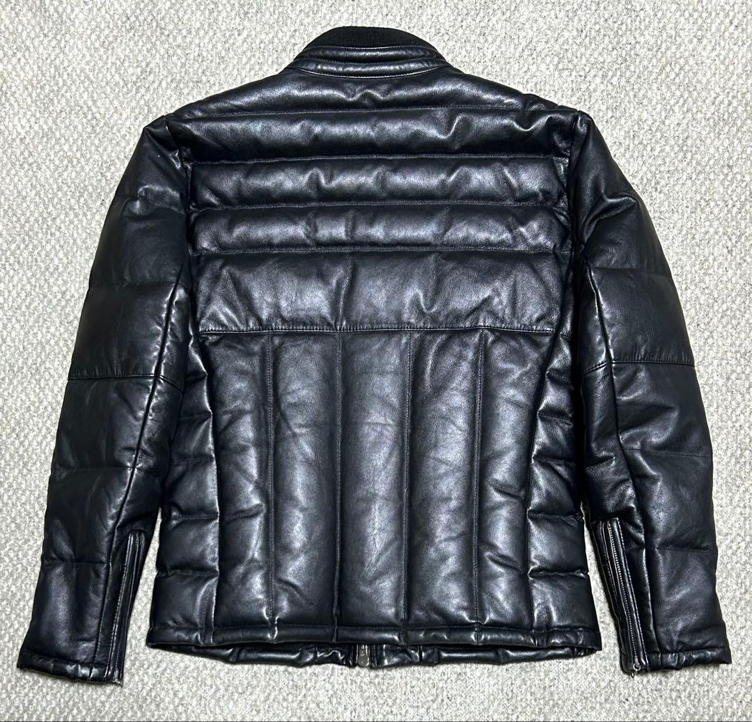 ⑪ AVIREX レザーダウン【M】ライダースTOPGUN◇MA-1 革ジャン