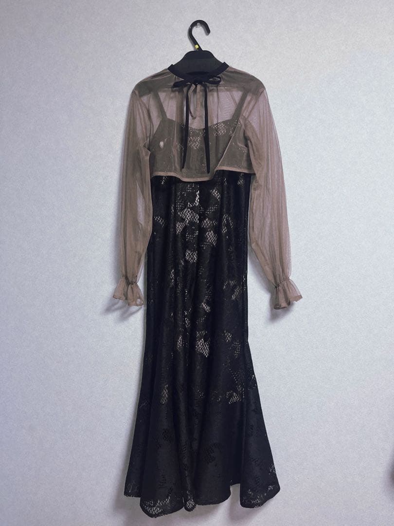 【美品】etoll. 3wayシフォンボレロ&レースキャミドレス S