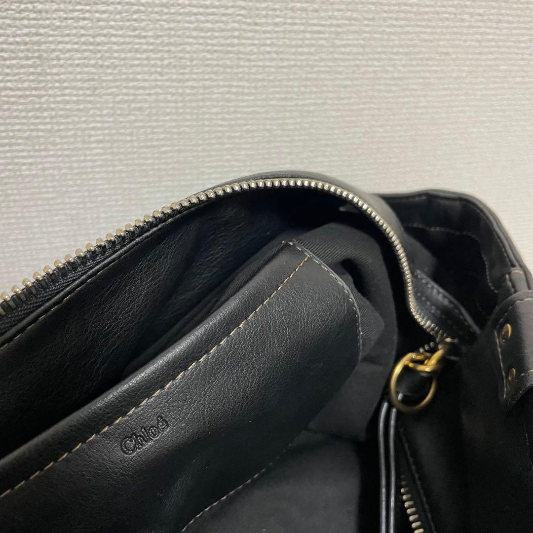 《美品》Chloe（クロエ） レザー ハンドバッグ ブラック 黒