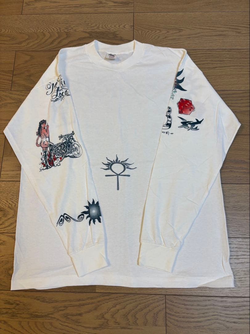 トップス 90s Dennis Rodman tattoo LS greatland