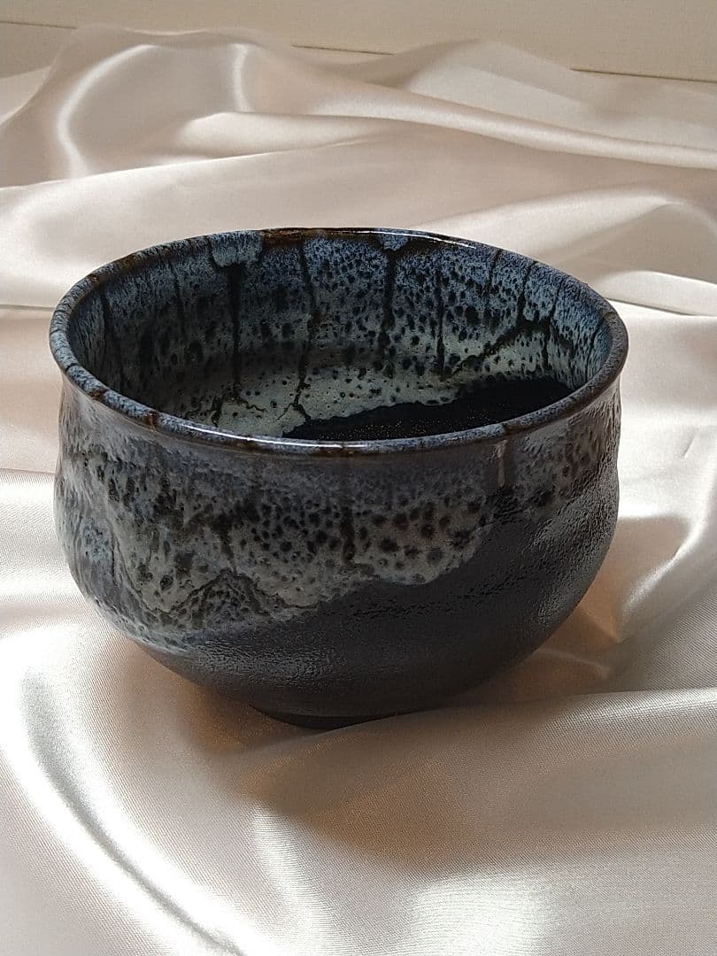 黒薩摩　龍門司焼　抹茶茶碗