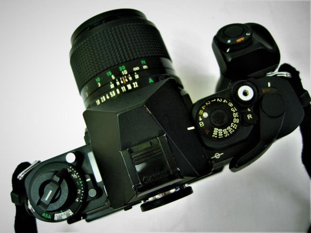 美品アンティーク キャノン NEW F-1 FD 85mm F1.8ワインダー付