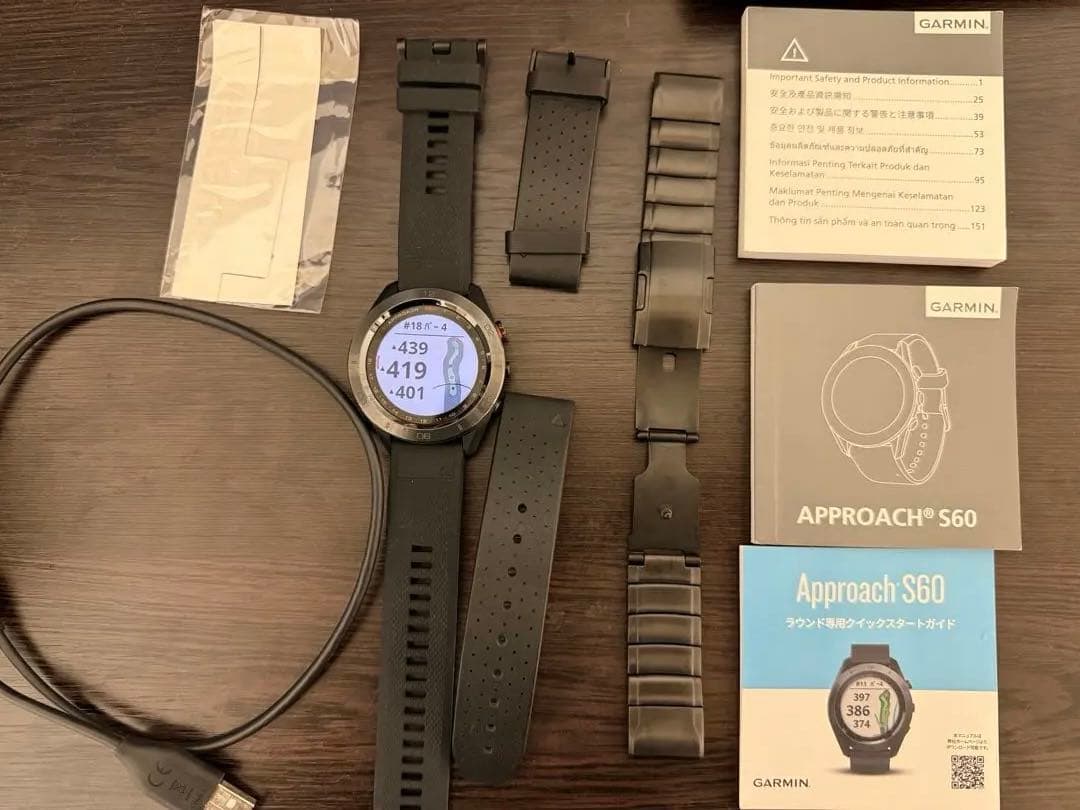 Garmin Approach S60 ゴルフGPSウォッチ 黒 箱付き