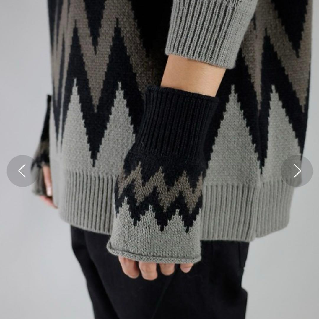 小物 NUMBER (N)INE ZIGZAG JACQUARD ARM WARMER