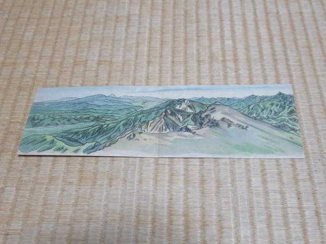 未使用 大正9年◆白馬頂上展望スケッチ 佐藤清：画 和紙 木版画 6枚 絵はがき