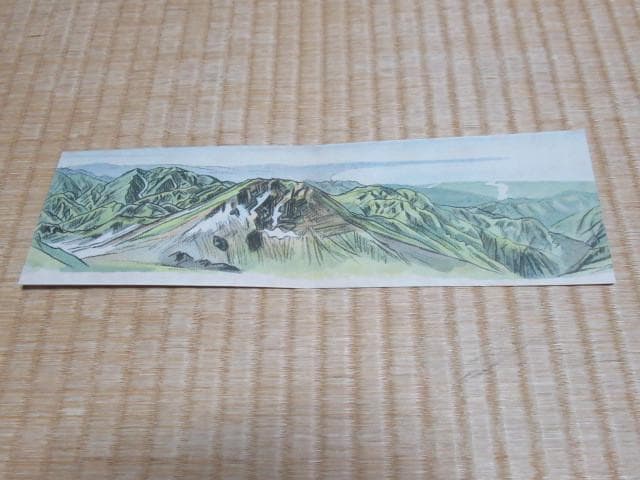 未使用 大正9年◆白馬頂上展望スケッチ 佐藤清：画 和紙 木版画 6枚 絵はがき