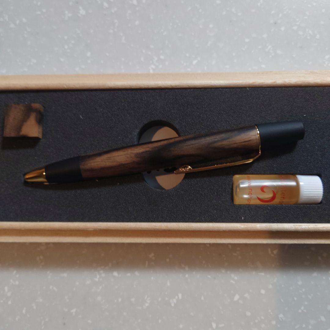 特上黒柿のボールペン・ロータリー 新品未使用