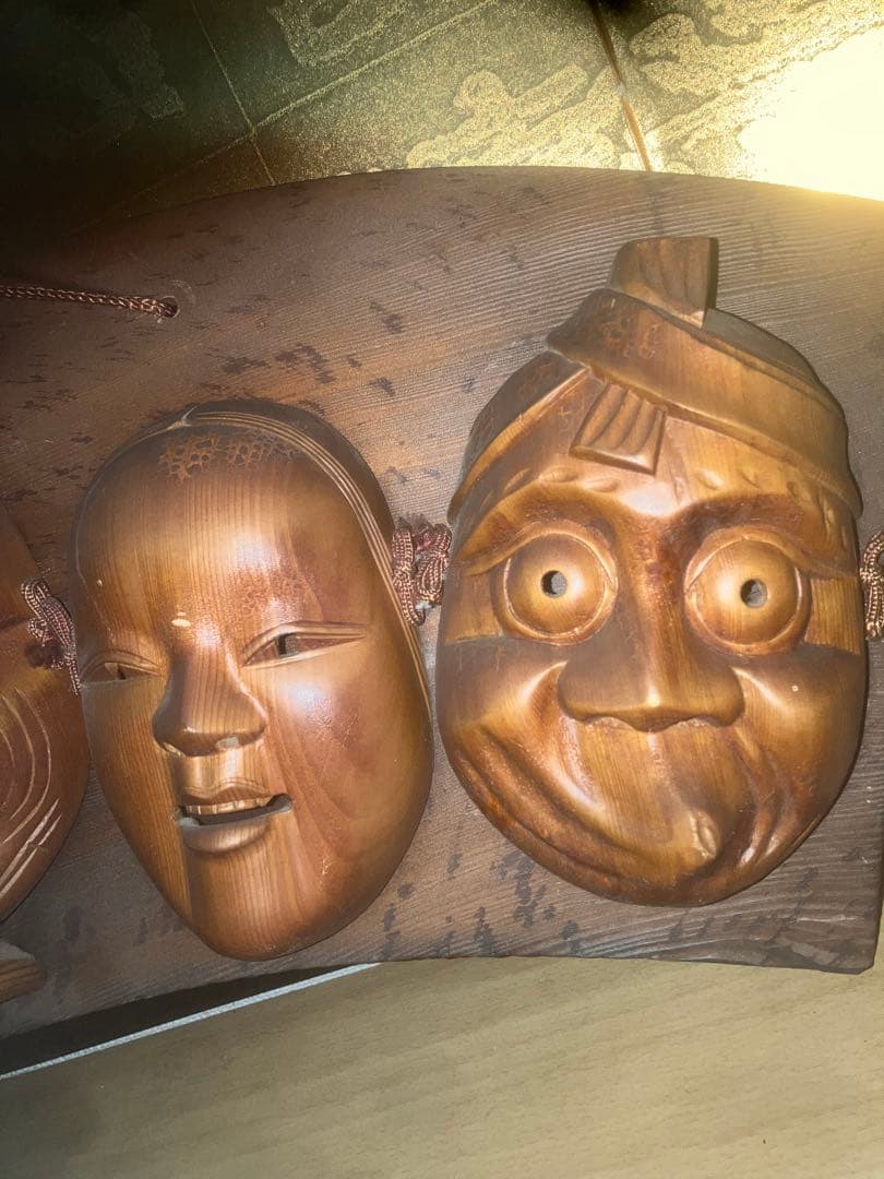 《超特級開運》5面の幸運もたらす木彫りのお面　縁起物　曰く付き　金運　財運　呪物