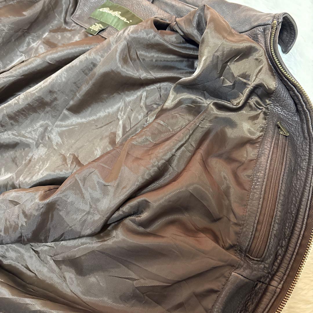 エディーバウアー Eddie Bauer スイングトップ レザージャケット L