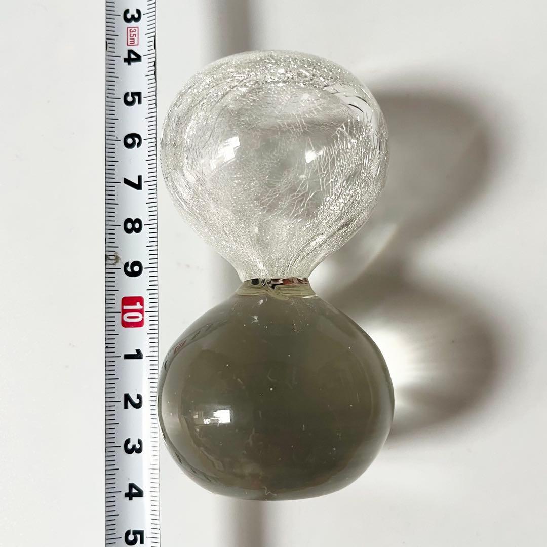 SECCA/セッカ 砂時計型 オブジェ 雪花ガラス 置物 ペーパーウェイト 硝子