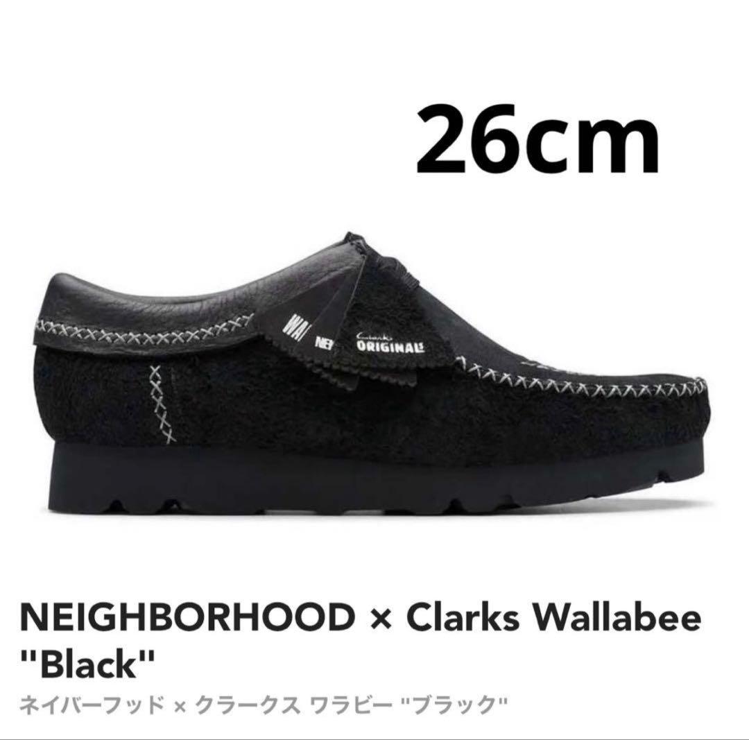 靴 NEIGHBORHOOD Clarks Wallabee Black 26cm