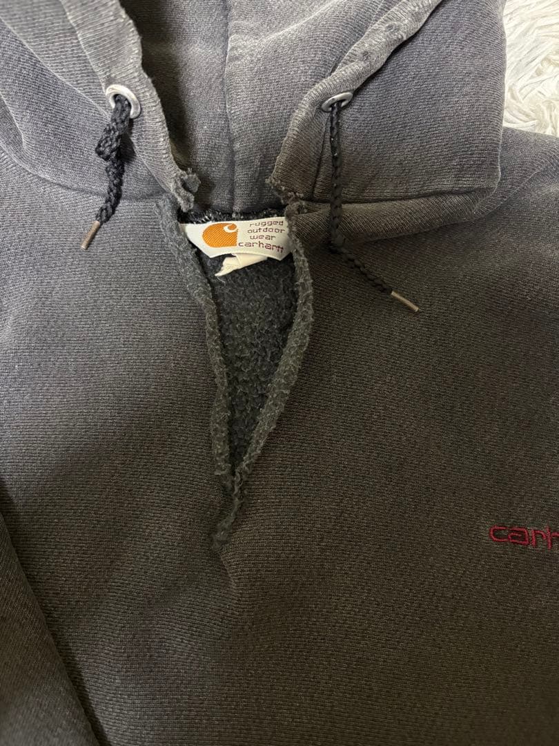 80's CARHARTT パーカー 旧タグ USA製 ブラック L相当