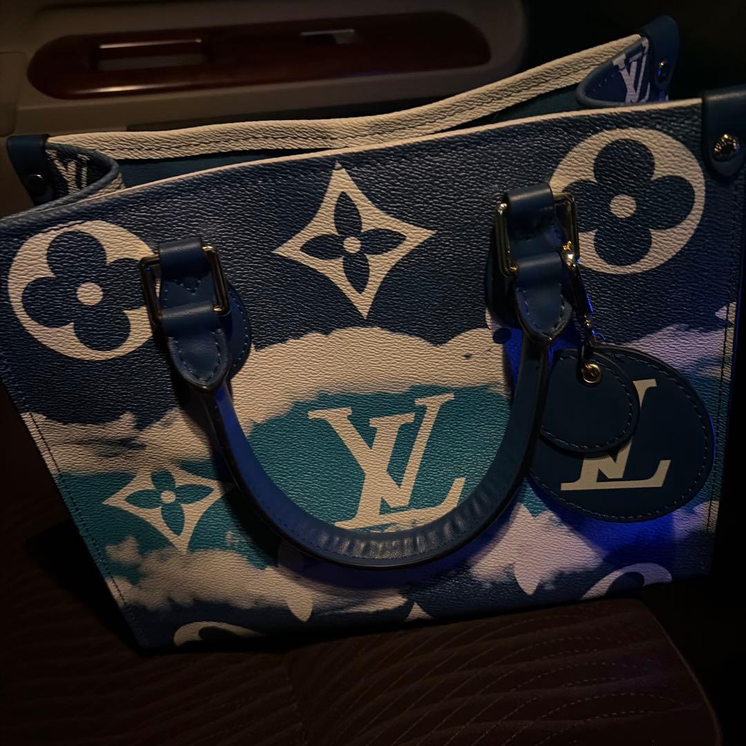 ルイ・ヴィトン ハンドバッグ 青/ホワイト