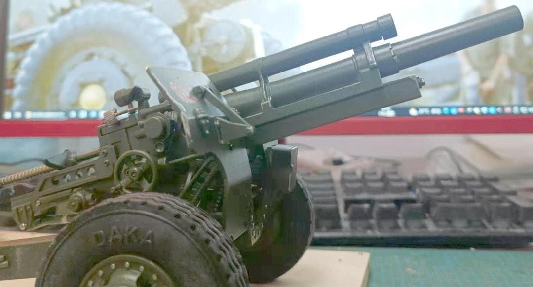 1/16スケール　手作　米軍105榴弾砲模型レプリカ　新品