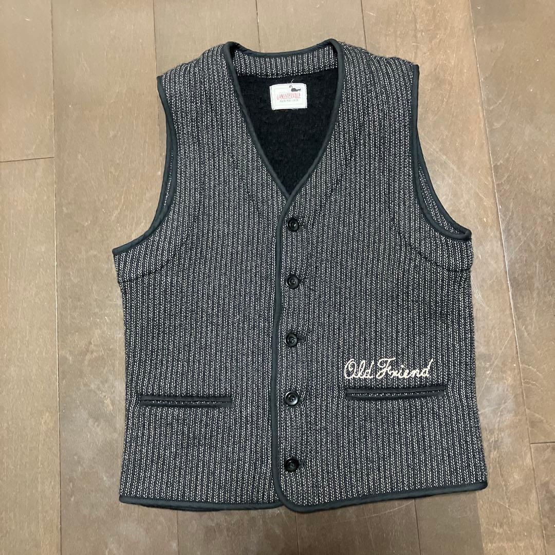 GANGSTERVILLE ビーチクロスベスト S ごま塩