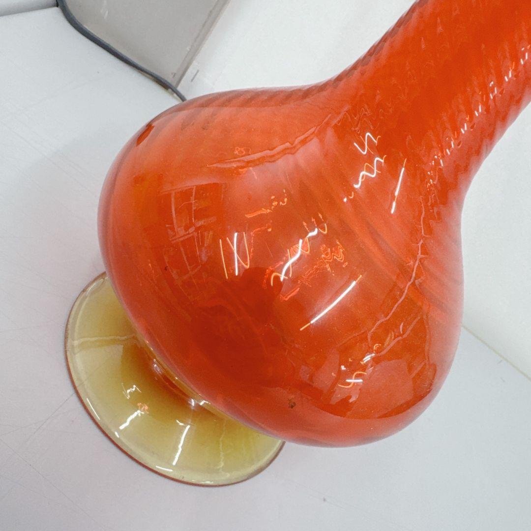 豪華 ツイスト 琉球ガラス 花瓶 昭和レトロ 沖縄 花器 置物 ガラス細工