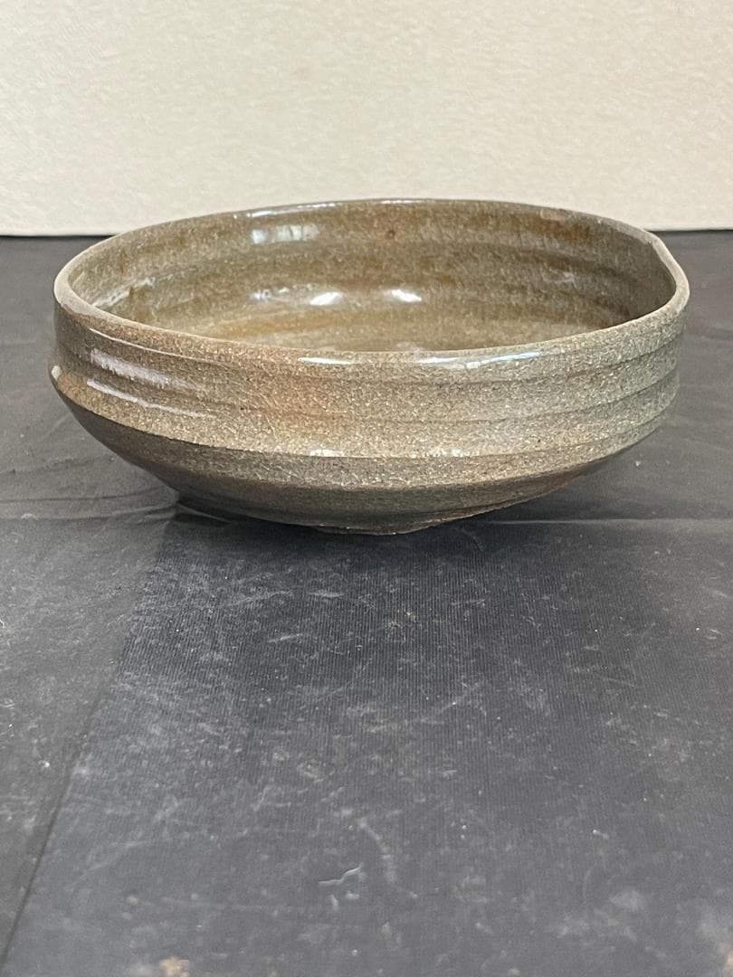 楽山焼　茶碗　長岡住右衛門作　共箱　３３６