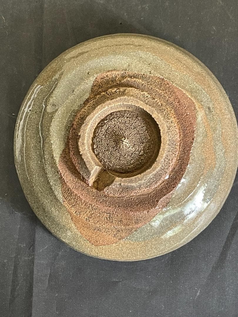 楽山焼　茶碗　長岡住右衛門作　共箱　３３６