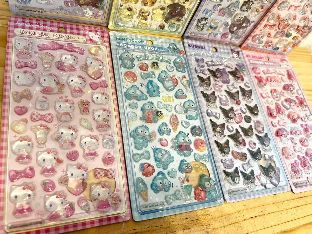 【1セットのみ】サンリオ　ボンボンドロップシール　コンプリート　8枚セット
