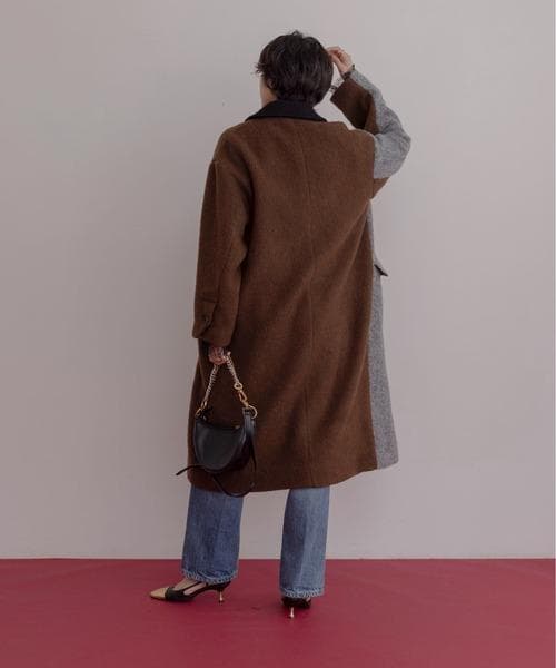 Eimee Law ミックスシャギー配色ロングコート