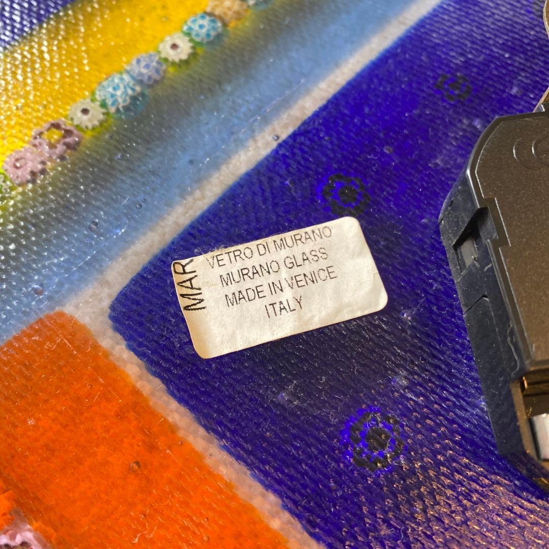 イタリア　ガラス細工　掛け時計　ムラーノガラス　ベニス　ベネチアングラス