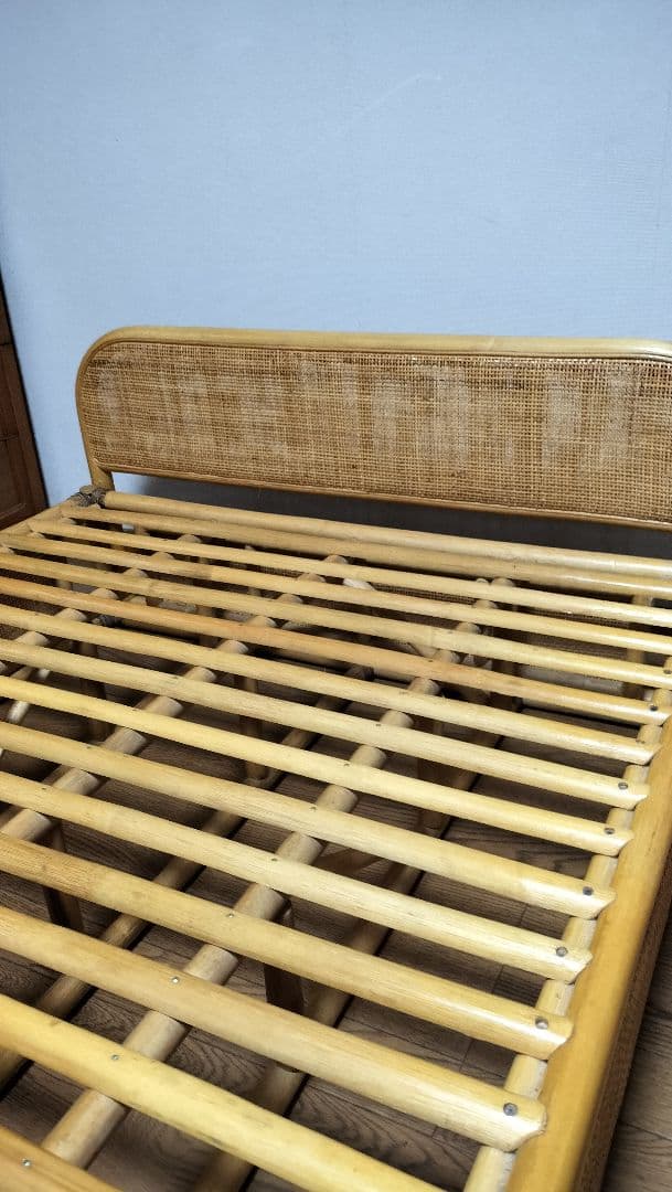 MAXさま専用 藤(ラタン)のベッド 直接引き渡し限定　2台セット