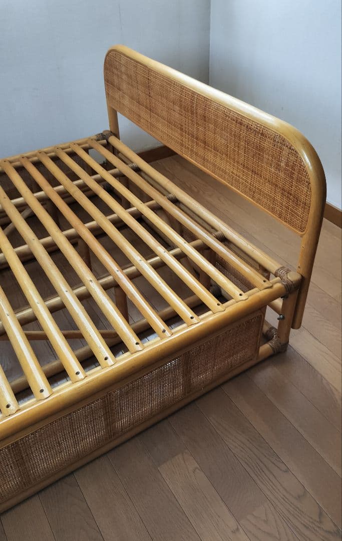MAXさま専用 藤(ラタン)のベッド 直接引き渡し限定　2台セット