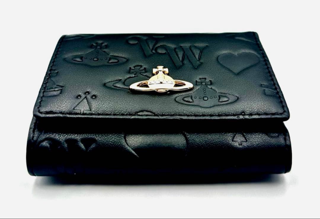 【♡新品✦人気♡】Vivienne Westwood 三つ折り財布 ブラック/黒