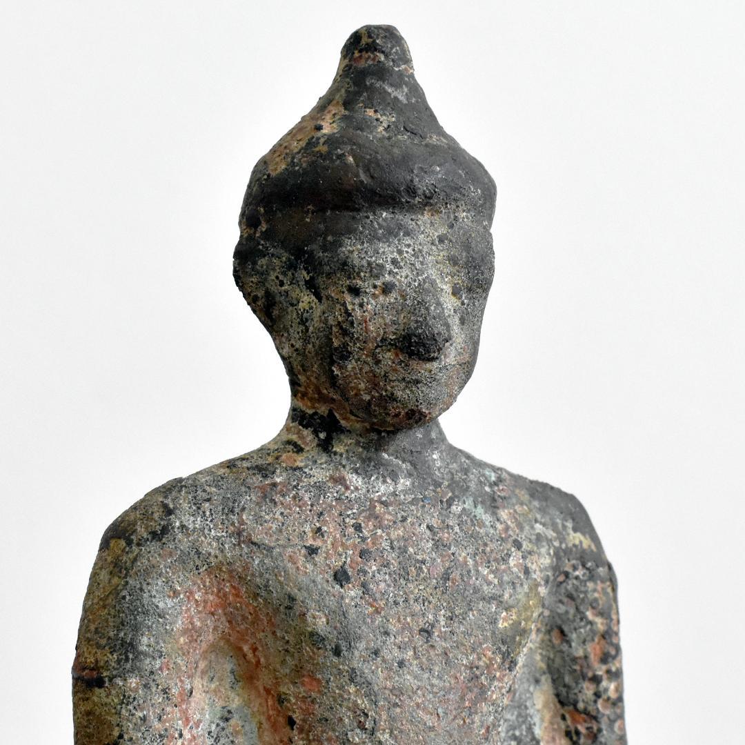 8〜10世紀頃 東南アジア タイ青銅製仏像 /古美術 古銅 鋳造 金銅仏 ブッダ