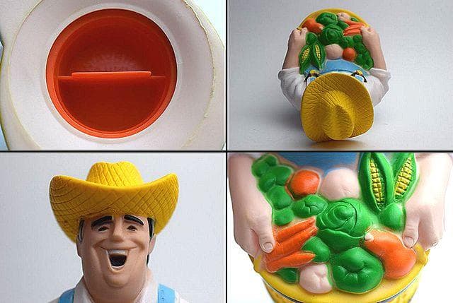 1980’s ファーマージャック ビンテージ 貯金箱 アドバタイジング ソフビ