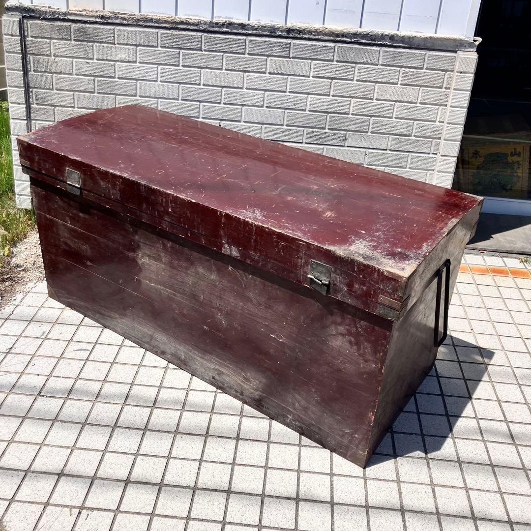時代家具 大型 挟み箱 鋏箱 レトロ 古道具 木製 骨董品 参勤交代 大名行列