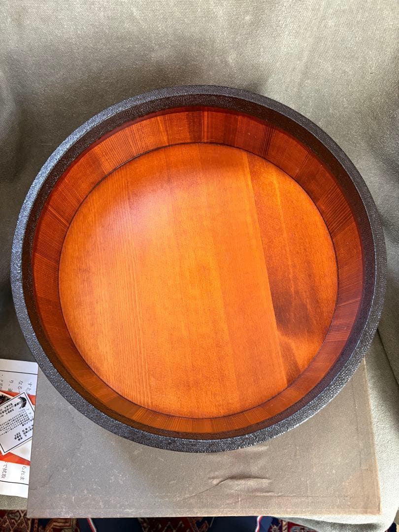 木製 漆器　平桶溜塗 山中塗漆器 飯台 寿司桶