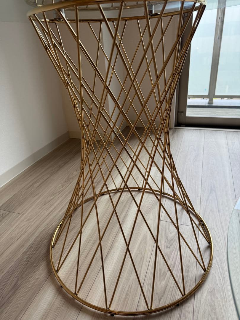 フランフラン　ダイニングテーブル　ガラス