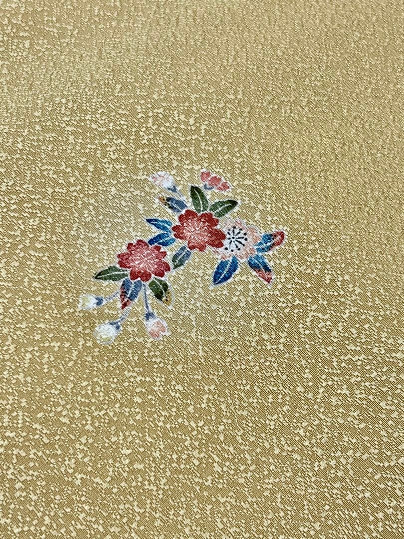 黄色 加賀友禅 飛び柄小紋 トールサイズ