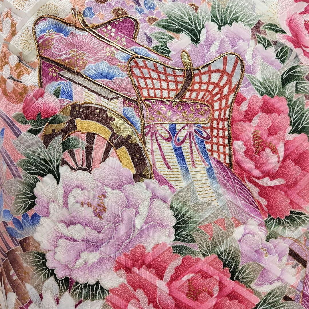 振袖フルセット(8点)・成人式・落款有り・作家物・くすみ・ピンク・胴裏正絹