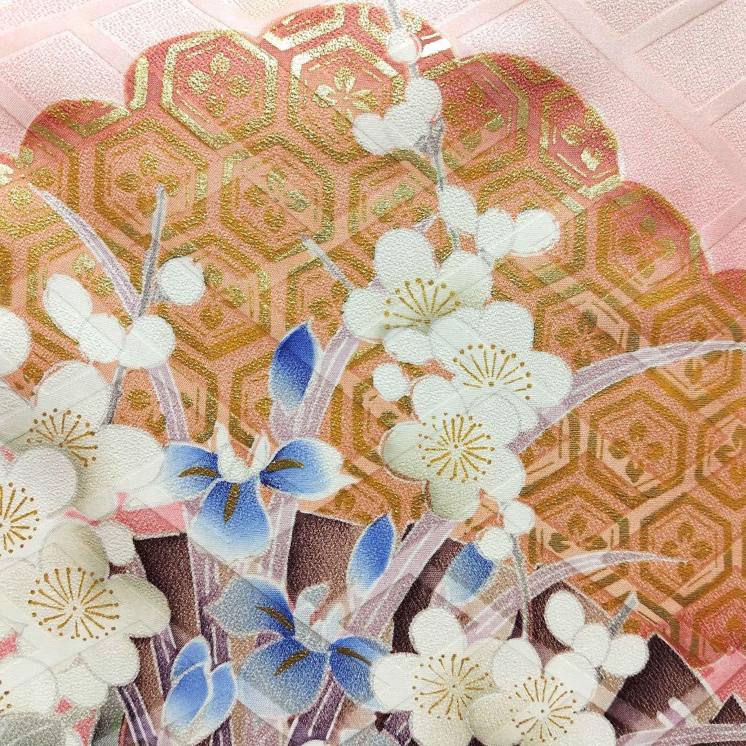 振袖フルセット(8点)・成人式・落款有り・作家物・くすみ・ピンク・胴裏正絹