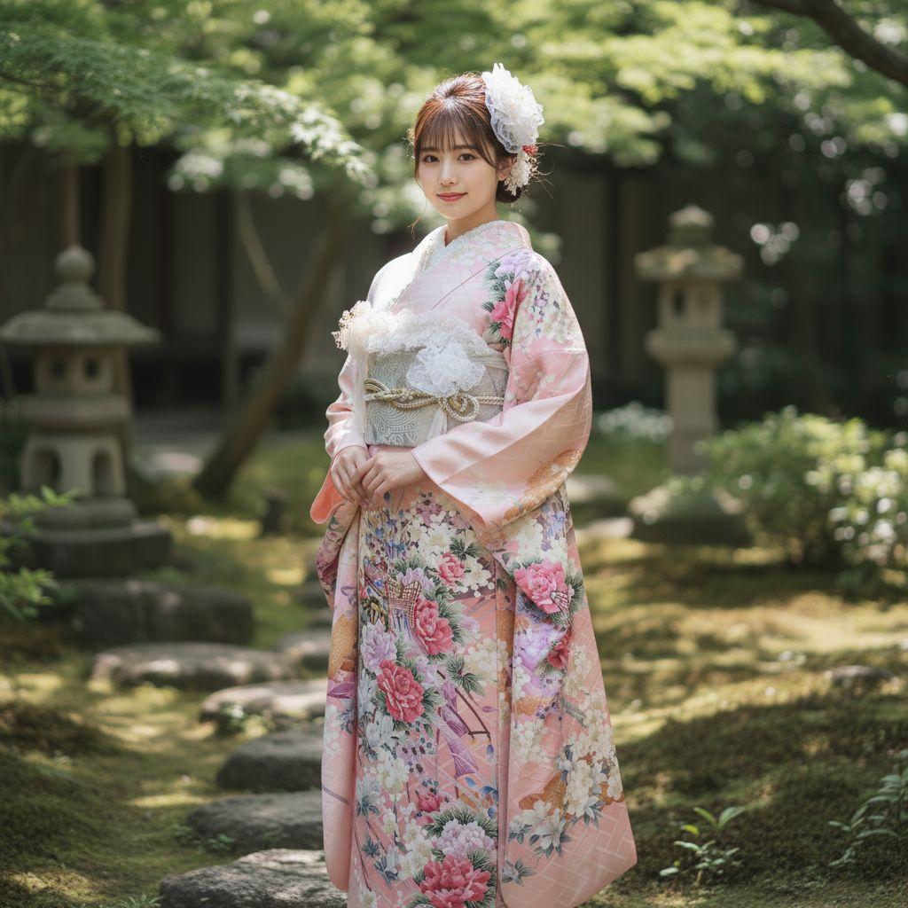 振袖フルセット(8点)・成人式・落款有り・作家物・くすみ・ピンク・胴裏正絹