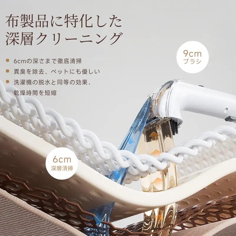 uwant ポータブルカーペットクリーナー 15Kpa 強力吸引力スポット