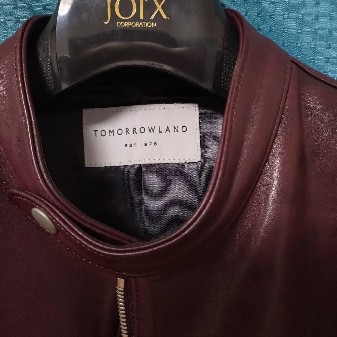 美品　ライダース　トゥモローランド　日本製　キュプラ　シングル　ラムレザー　鞣し