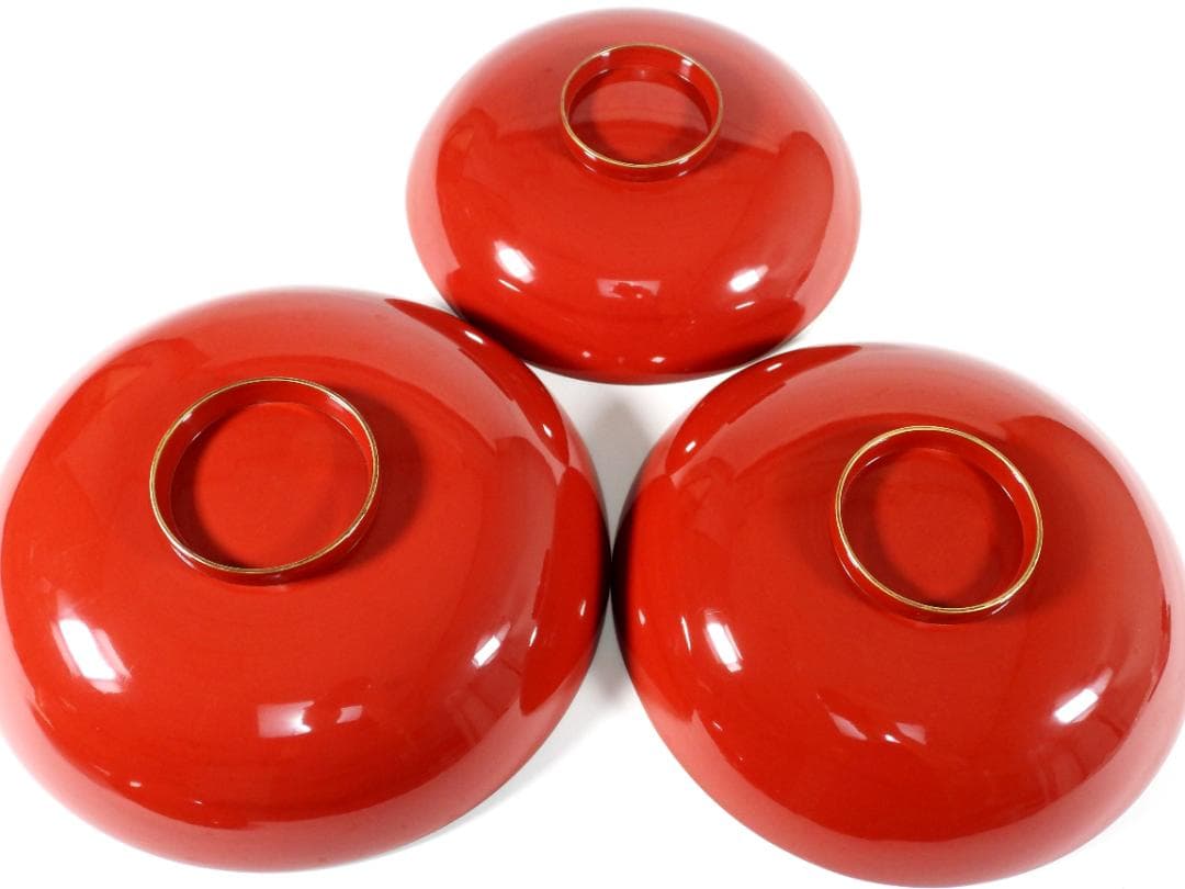 明治　朱塗　金蒔絵　漆器　木製　七ツ組　雅な雰囲気漂う盃 7点セット