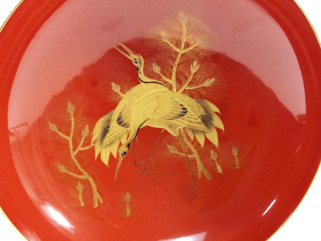 明治　朱塗　金蒔絵　漆器　木製　七ツ組　雅な雰囲気漂う盃 7点セット