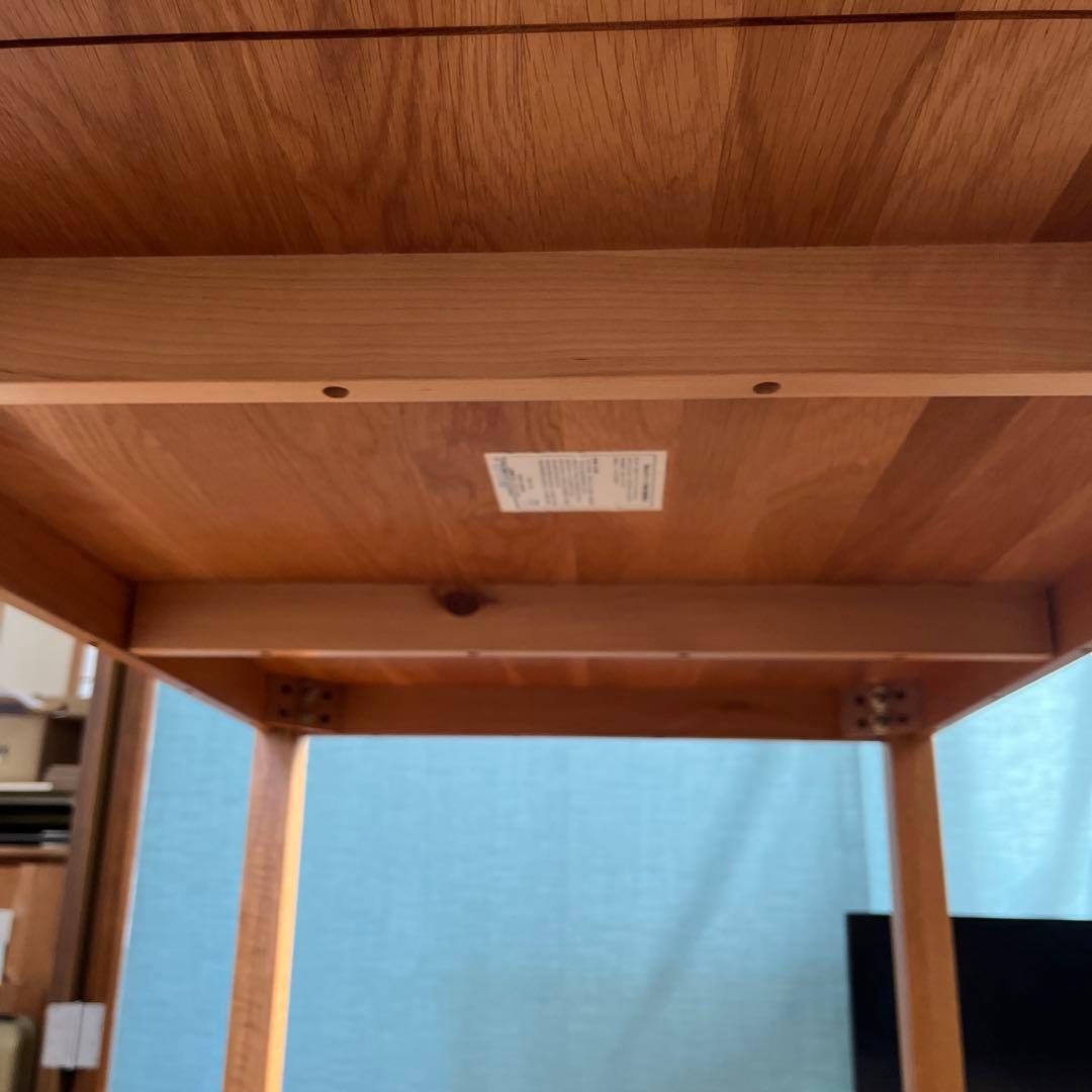 無印　無垢材ダイニングテーブルオーク材　140×80高さ72cm表面ウレタン塗装