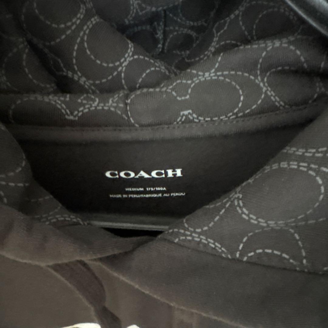 COACH コーチ ブラック フーディー パーカー M