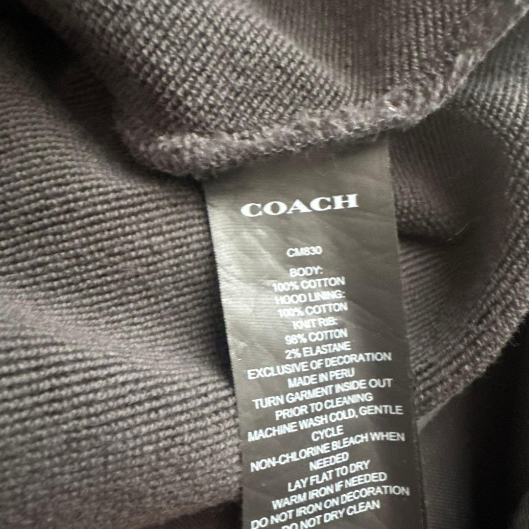 COACH コーチ ブラック フーディー パーカー M