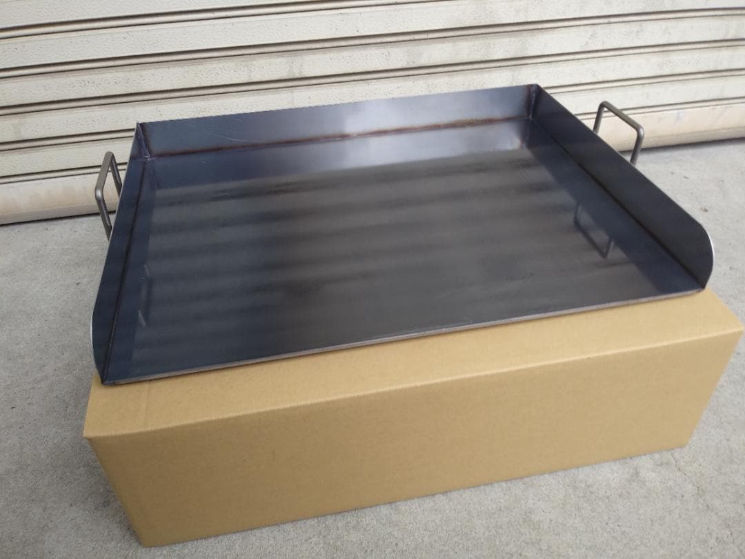 極厚６ミリ 鉄板焼き ガスグリラー 大量調理 フチ持手付き キッチンカー 模擬店