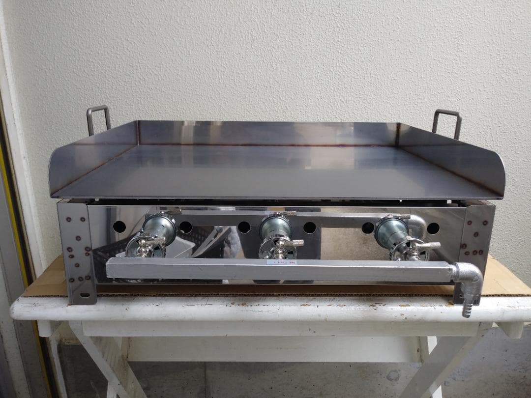 極厚６ミリ 鉄板焼き ガスグリラー 大量調理 フチ持手付き キッチンカー 模擬店