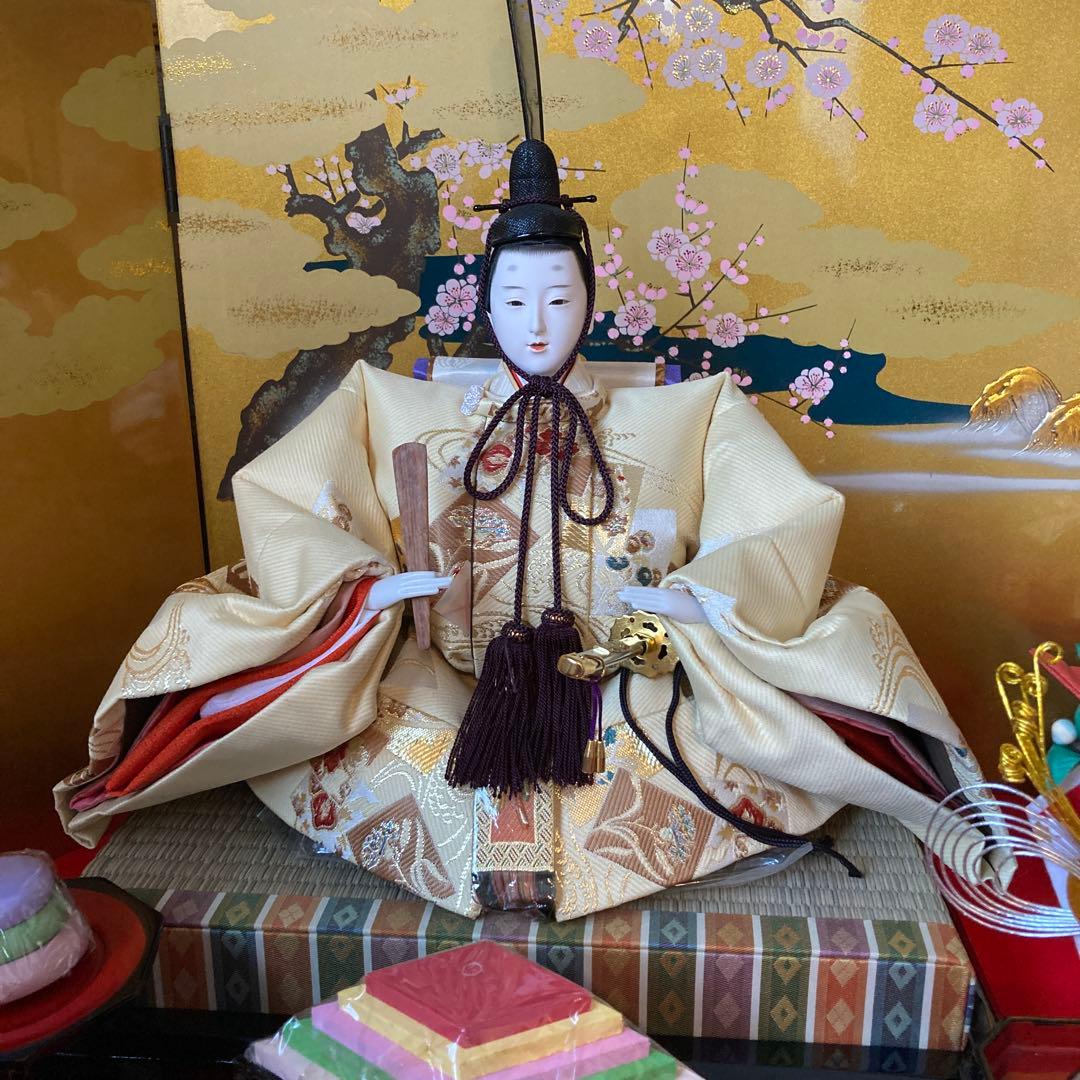 東京久月三段飾り雛人形平安三賢女付雛の詩 屏風は売り切れ 購入前メッセージ下さい