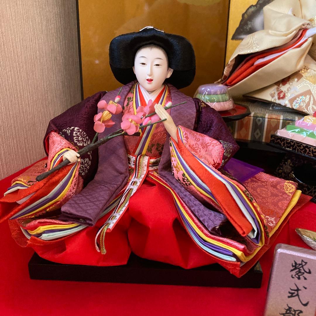 東京久月三段飾り雛人形平安三賢女付雛の詩 屏風は売り切れ 購入前メッセージ下さい